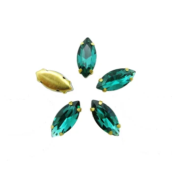 8 dimensiuni pahar de Cristal strass Aur gheara ochi de cal Navette Marquise forma Coase pe pietre rochie de mireasa pantofi decoratiuni