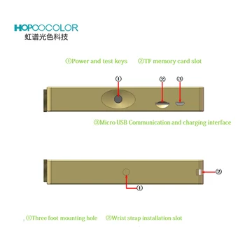 OHSP350C Spectrometru Portabil Hopoocolor LED Tester CRI CCT Lux Meter