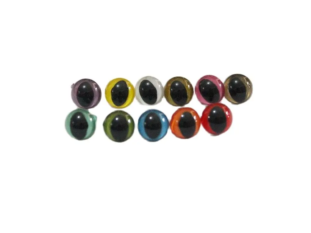 20buc/lot 11colors Mic 9mm jucărie ochii de pisica din plastic de siguranță ochii + șaibă pentru papusa accesorii--opțiune de culoare