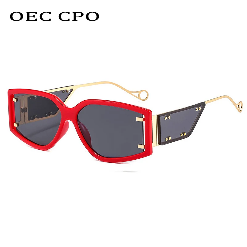 OEC CPO Epocă Pătrat ochelari de Soare Femei de Moda Noua Rame Mici Nit ochelari de Soare Barbati Nuante Ochelari Ochelari de vedere Femei UV400