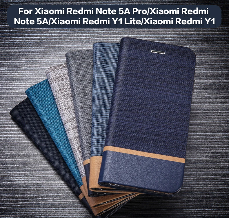 Portofel din piele de Caz Pentru Xiaomi Redmi Notă 5A Pro Caz Pentru Xiaomi Redmi Notă 5A Redmi Y1 Lite Redmi Y1 Caz Silicon Capac Spate