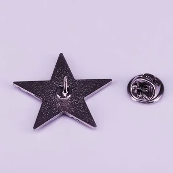 Star de la Hollywood - David Bowie Insigna Blackstar Sclipici Brosa Email Pin Rock and Roll Ziggy Stardust
