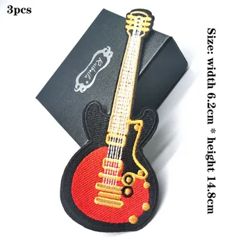 3pcs note muzicale chitara vorbitor rafinat broderie patch-uri de moda DIY îmbrăcăminte pălărie pachet decor insigna de călcat pânză inserați codul