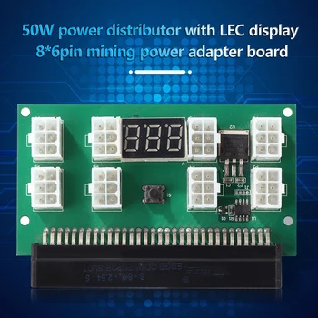 Miniere 750W Server SURSEI de Alimentare Breakout Bord Adaptor cu LED 8 Porturi PCI-e 6 Pin pentru HP DPS-1200FB UN DPS-1200QB