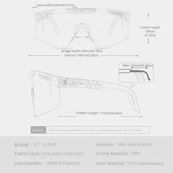 2021 Nou Design Mare Ochelari de Viperă ochelari de Soare pentru Femei Polarizati Oameni de Conducere Nuante Gafas de sol Stil Unic Multicolore