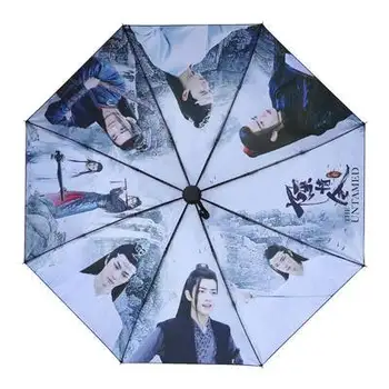 Neimblanzita Wei Wuxian Lan Wangji Xiao Zhan Wang Yibo Personalizate, Umbrele anime cosplay Automat de pliere umbrela