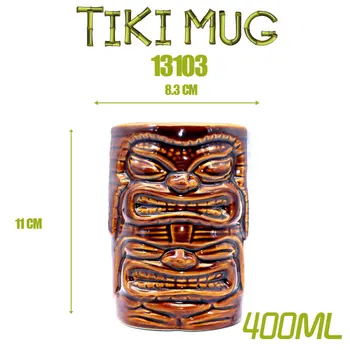 7 Culori de Vânzare Fierbinte 400ml Tiki Cupa chipul lui Dumnezeu Vin de Sticlă-Ceramică Hawaii Cocktail Tiki Cană de Băut Bar Ustensile cu Maner