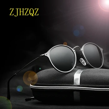 Moda Hippie Unisex Ochelari de Soare Polarizat de Acoperire Oglinda Albastru Lentile UV400 ochelari de Soare de Conducere Rundă de sex Masculin Eyewears Pentru Bărbați/Femei