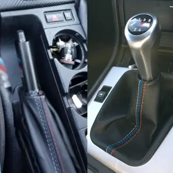 2 Buc/Set Masina de Modificare DIY Accesorii frana de mana Gaiter Schimbare de Boot din Piele Capac portbagaj Pentru BMW Seria 3 E36 E46 M3