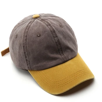 Vintage Spălat Dificultate Șapcă De Baseball Bumbac Vintage De Culoare De Contrast Tata Pălărie