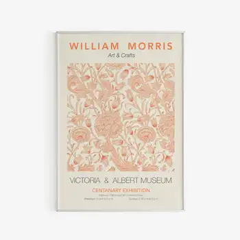 William Morris - Portocaliu Moale De Culoare Pastel Tipărit Expoziție De Artă Tipărit Poster, Download Digital