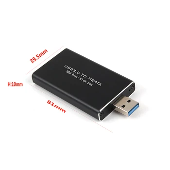 MSATA la USB 5Gbps USB 3.0 SSD mSATA Cabina de USB3.0 la mSATA Cazul Hard Disk Adaptor M2 SSD HDD Extern Mobile Cutie ASM1153E