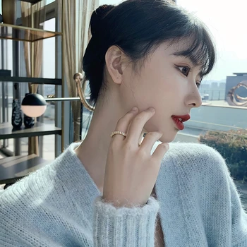 2021 Nou Japonez de Lux Lumina Opal Deschiderea Inele de Aur Pentru Femeia coreea Moda Bijuterii Gotice Fata de Partid e Simplu Student Inel