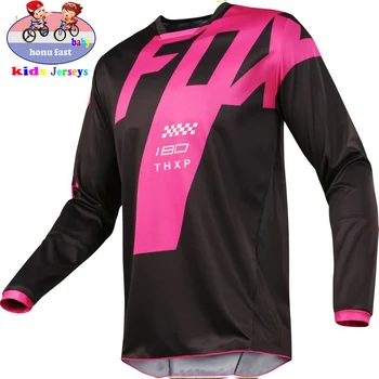 Copii cross-country costume de curse AMRF biciclete de munte de tricouri, costume de ciclism THXP Fox, cross-country motociclete, MTB, DH, MX