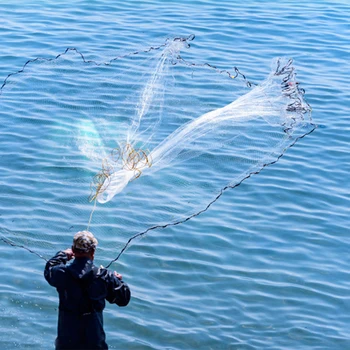 Multi-dimensiune plasă de pescuit capcana net plasă de pescuit, unelte de pescuit design pescuit capcana portabil nailon turnare pește cușcă de pescuit