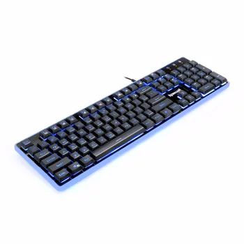 Redragon K509 USB Membrană tastatură de gaming ergonomic 7 culori LED backlit chei cheie Complet anti-ghosting 104 prin cablu Calculator PC gamer