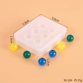 1buc Cristal Picătură Caseta Șirag de mărgele Rotunde Cub de Bijuterii Rășină Mucegai DIY Oglindă Decorare Mucegai Silicon Pentru Artizanat lucrate Manual Instrument de Luare