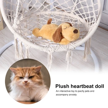 Pisică Câine Jucărie De Pluș Inimii Liniștitor Papusa Somn Pentru A Calma Anxietatea Însoțească Jucarii Interactive Ajutor Pentru Formare Jucărie Pentru Câini Catelus Joc