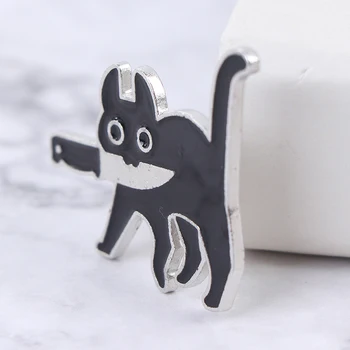 Desene Animate Creative Pisica Neagra Modelare Pop Email Pin Rever Insigne Brosa Bijuterii