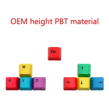 9 Cheie Tastelor WASD Mecanice Tastatura Taste OEM Profil PBT RGBY Modificatori