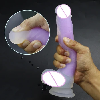 Silicon moale Vibrator Pentru Femei Pielea Penisului Cu punctul G Vagin Stimulator de sex Feminin Purta Masturbare Lesbiene