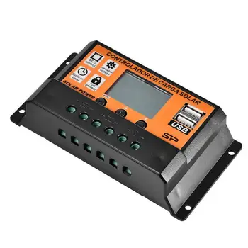10A Solar Charge Controller Pentru Panou Solar Cu Baterie Dual Port USB 12V/24V MPPT/PWM Auto Paremeter R Panou Operator