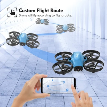 Potensic A30W Drone pentru Copii RC Mini Quadcopter cu Camera HD 720P Un singur Buton de decolare Aterizare Stabilirea Traseului Avion de Jucărie