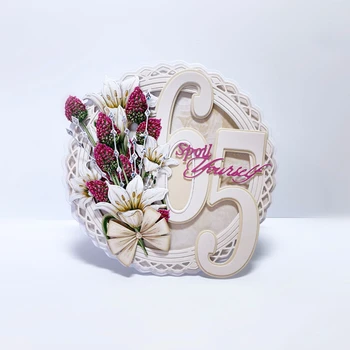 Flori frunze Rotunde de Tăiere Moare Album Dariy Decor Matrita Embosare Șablon DIY Felicitare Handmade