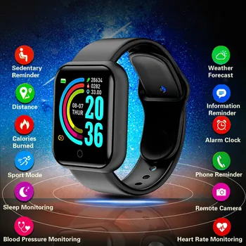 Bluetooth Ceas Inteligent Bărbați Femei Impermeabil Sport Smartwatch Fitness Heart Rate Monitor De Presiune Sanguina Bratara Cadou