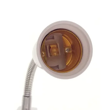 Noi Flexibil E27 Bec Lampa Soclu Adaptor Extinde Extensia Converter Perete Titularul de Bază Șurub Priză UE NE Plug alb+argintiu