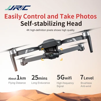 JJRC X19 2.4 G 5G WIFI Fluxului Optic de Poziționare Modul Dual 4K HD aparat de Fotografiat cu Motor fără Perii Pliabil RC Drone Quadcopter RTF Vs X17