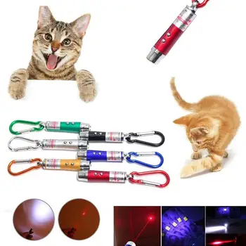 3 în 1 Aliaj de Aluminiu Lumini Mini Lanterna Cat Detector Lanterna Jucărie Indicator Roșu Ridicata T9Q8