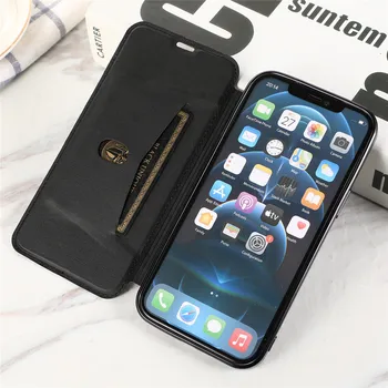 De lux Piele de Marmură Caz Flip Pentru iPhone 12 Mini 11 Pro XS Max XR X 5 5s 6 6s 7 8 Plus SE 2020 Magnetic Card Slot Capacul Telefonului