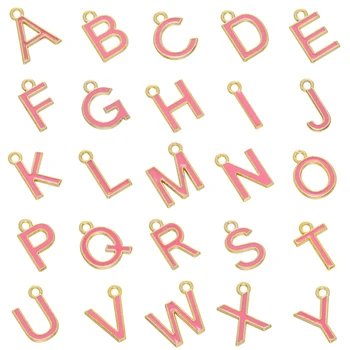 ZHUKOU ROZ-O-Z Scrisoare Farmece Email Farmece Alfabet Scrisoare Inițială Handmade Pandantiv Pentru femei Bijuterii Accesorii VD926