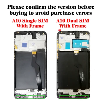 A10 LCD Cu Rama Pentru Samsung Galaxy A10 2019 Display A105 SM-A105F/DS A105FN A105G A105M LCD Touch Screen Digitizer Asamblare
