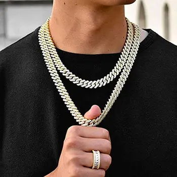 Oamenii Hip hop de Gheață Afară Bling Pave Plin Rhinstones lanț Colier moda CZ Miami Cubanez lanțuri, coliere Hiphop pentru bijuterii unisex