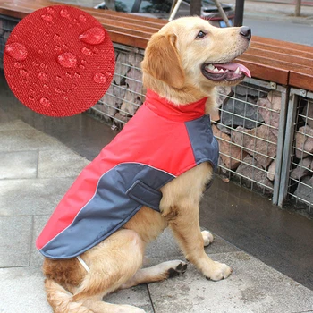 Windproof Piept Ham pentru Câini de talie Mare Modă în aer liber Cald Câine Despicare Veste Animale de companie Oxford Pânză Îngroșa Impermeabil Vesta