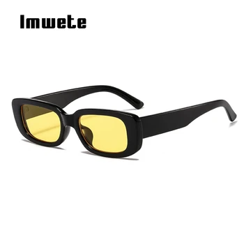 Imwete Dreptunghi ochelari de Soare Femei Bărbați Vintage Brand Mic Pătrat Ochelari de Soare Nuante UV400 Rosu Alb ochelari de soare Retro Doamnelor
