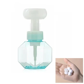 300ml de Flori Spumă de Sticlă de Plastic Transparent Sticla de Dozare Spuma Lichid Dozator Gel de Duș Săpun Spumă de Spumare Pompa