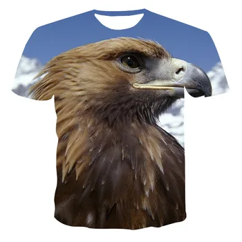 2021 Noi de Vara Tricou Unisex Maneca Scurta 3D de Imprimare T-Shirt Animal Seria Eagle Gât Rotund Pulover XXS-6XL en-Gros