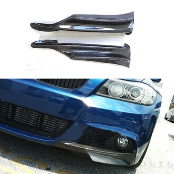Fibra de Carbon, Difuzor Față de buze Splittere Flapsuri Șorțuri Pentru BMW Seria 3 E90 M Sport M-Tech 2006-2012 Bara Aripioarele de Styling Auto