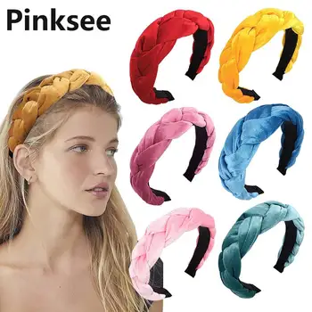 Femeile mai Cald Catifea Nod Turban Hairband Elastic banda de Susținere Accesorii de Par pentru Fete Nu Aluneca Sta pe Înnodate Cap Banda de Păr