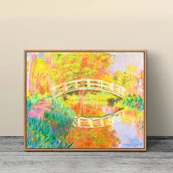 Celebra Panza Pictura Podul De La Argente Monet Postere si Printuri de Arta de Perete Imaginile pentru Camera de zi de Decorare Acasă Cuadros