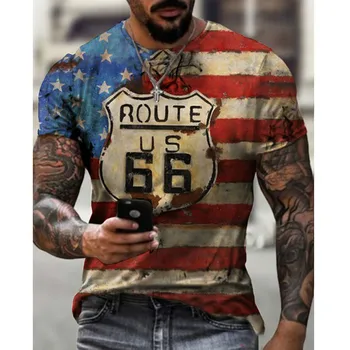 De vară pentru Bărbați T-Shirt Europene Și Americane de Moda de Stradă 6 Bere Shiel 3D Imprimate Haine, Liber de Mari Dimensiuni cu Uscare Rapida, T-Shirt