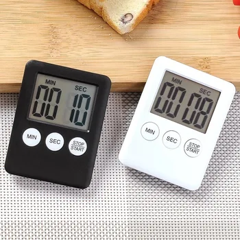 Super-Subțire LCD Ecran Digital Timer Bucătărie Pătrat de Gătit Conta în Sus Alarma Numărătoarea inversă Cronometru Somn Temporizador Ceas dropship