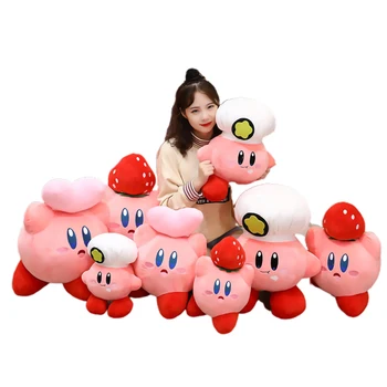 30/50/60 Cm Kawaii Kirby Pentru Că Chef De Capsuni Moale De Pluș Umplute Păpuși Anime Periferice Personaje Clasice Perna Decor Pentru Copii Jucarii