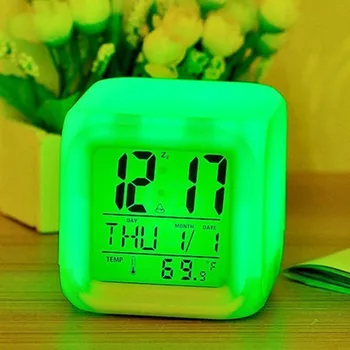 Ceas cu alarmă Digital cu LED-uri Ceas de Schimbare a Culorii Digitale Ceasuri pentru Desktop Acasă Decor Dormitor Stralucitoare Ceas Deșteptător Copii Cadouri