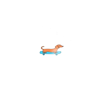 CHSXY Nou Drăguț Rece Teckel Epoxidice Broșă Pin Acrilice Ace de Rever Desene animate Câine Animal Insigne Decor pe Rucsac din Denim Jachete