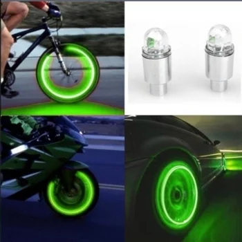 2 Buc Anvelope Auto Capacul Supapei de Lumina Senzor de Mișcare Motocicleta Roată de Camion Decor Neon Strobe Lumină LED-uri Bec rezistent la apa