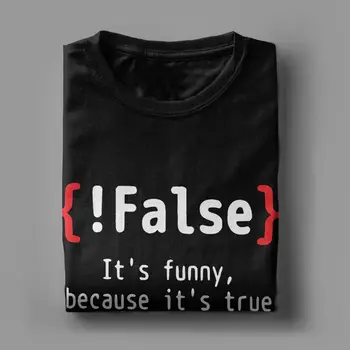 Bărbați Fals e Amuzant Programare Glumă Tricou Programator Programator, Inginer de Topuri de Bumbac Gât Rotund Tricou 4XL 5XL T-Shirt